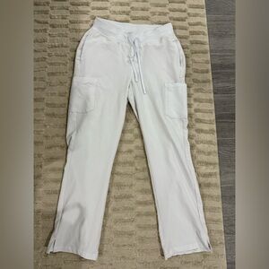 Mandala White Scrub Pants - Women